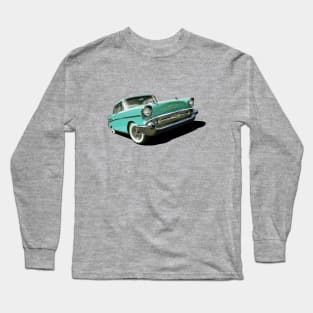 1957 Chevrolet Bel Air in aqua Long Sleeve T-Shirt